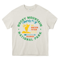 Cream womens rocky mountain national park hiking travel souvenir novelty v n Heavy Core Tee - trangStudio