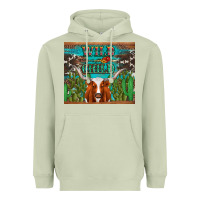 Matcha whild child longhorn  cactus cowhide Heavyweight Hoodie - Artiststas