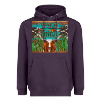 Plum whild child longhorn  cactus cowhide Heavyweight Hoodie - Artiststas