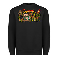 Black Summer Camp Heavyweight Sweatshirt - CowhideDigitalArt