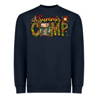 Navy Summer Camp Heavyweight Sweatshirt - CowhideDigitalArt