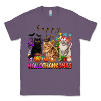 Lavender happy hallothanksmas cats Classic Tee - texasbilliewilder