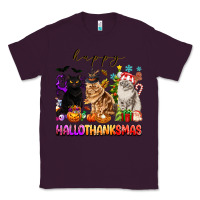 Plum happy hallothanksmas cats Classic Tee - texasbilliewilder
