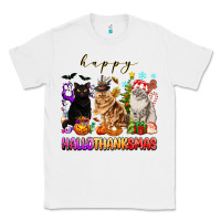 White happy hallothanksmas cats Classic Tee - texasbilliewilder