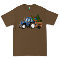 Cacao Blue Christmas Tractor Premium Tee - RanaPortraitStore
