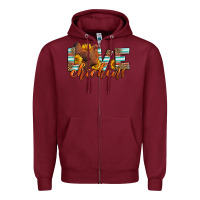 Burgundy love chickens Zipper Hoodie - LillyAllenDesigns