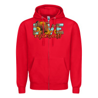 Red love chickens Zipper Hoodie - LillyAllenDesigns