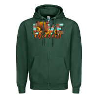 Sports Green love chickens Zipper Hoodie - LillyAllenDesigns