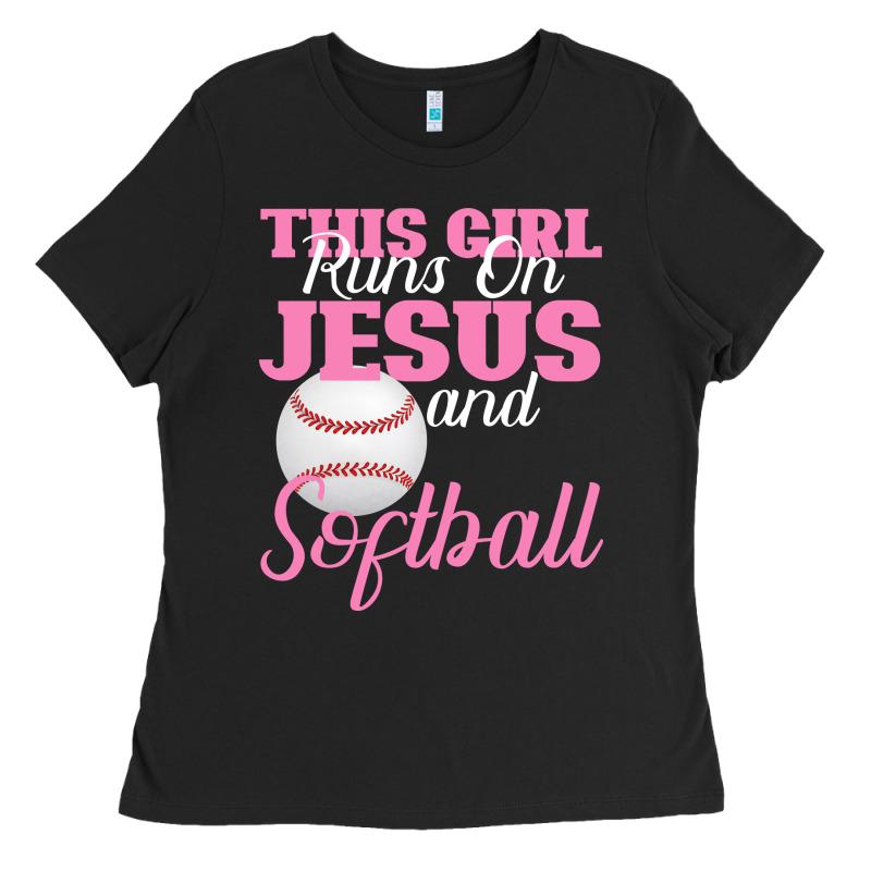 This Girl Jesus And Softball Ladies Tee by Bettercallsaul | Teevron