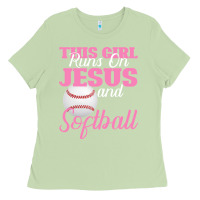 Matcha This Girl Jesus And Softball Ladies Tee - Bettercallsaul