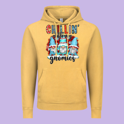 Chillin With My Gnomies Vintage Hoodie Designed By Cowgirlartshop