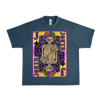 Midnight Navy joker mardi gras skeleton Urban Heavy Tee - CowGirlArtShop