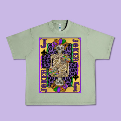 Joker Mardi Gras Skeleton Urban Heavy Tee Designed By Cowgirlartshop