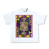 White joker mardi gras skeleton Urban Heavy Tee - CowGirlArtShop