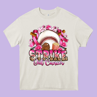 Strike Out Cancer Baseball Heavy Core Tee Designed By Artiststas