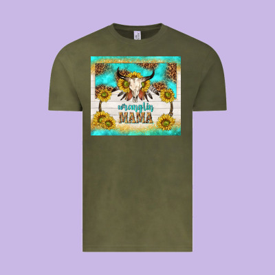 Wranglin Mama Vintage Tee Designed By Tumblerdesignbyshophia