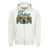 Oatmeal Heather Western Show Mom Sheep Zipper Hoodie - LillyAllenDesigns