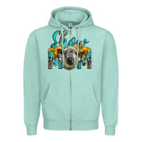 Seafoam Western Show Mom Sheep Zipper Hoodie - LillyAllenDesigns