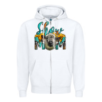 White Western Show Mom Sheep Zipper Hoodie - LillyAllenDesigns