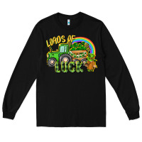 Black Loads of luck tractor Long Sleeve Tee - CowGirlArtShop