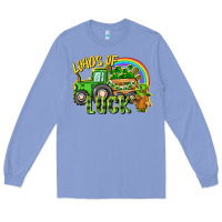 Colony Blue Loads of luck tractor Long Sleeve Tee - CowGirlArtShop