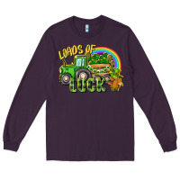 Plum Loads of luck tractor Long Sleeve Tee - CowGirlArtShop