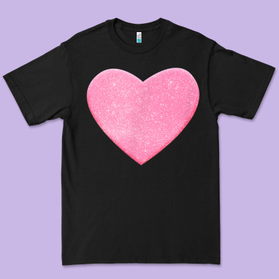 Valentines Pink Heart Premium Tee Designed By Floraart