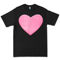 Black Valentines Pink Heart Premium Tee - FloraArt