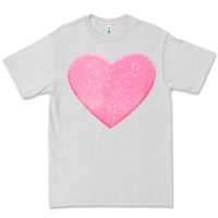 Dove Grey Valentines Pink Heart Premium Tee - FloraArt