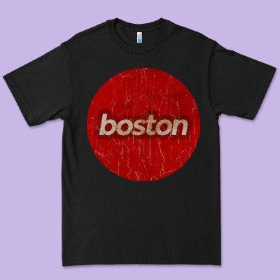 Boston   Simple Red Circle Vintage Premium Tee Designed By Floraart