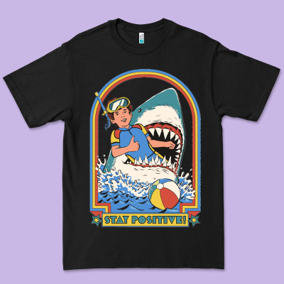 Stay Positive Classic Premium Tee Designed By Floraart
