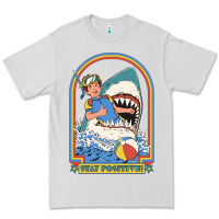 Dove Grey Stay Positive Classic Premium Tee - FloraArt