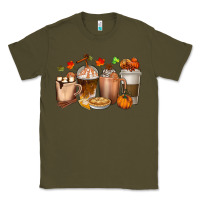 Army Green Pumpkin Spice Coffee Cups Classic Tee - texasbilliewilder