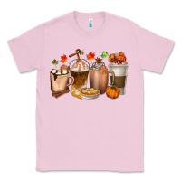 Bubblegum Pink Pumpkin Spice Coffee Cups Classic Tee - texasbilliewilder