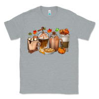 Heather Grey Pumpkin Spice Coffee Cups Classic Tee - texasbilliewilder