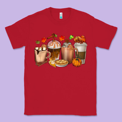 Pumpkin Spice Coffee Cups Classic Tee Designed By Texasbilliewilder