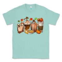 Seafoam Pumpkin Spice Coffee Cups Classic Tee - texasbilliewilder