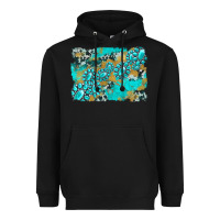 Black gemstone cowhide glitter background Heavyweight Hoodie - Artiststas