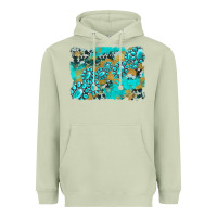 Matcha gemstone cowhide glitter background Heavyweight Hoodie - Artiststas