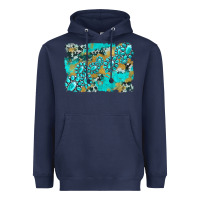 Navy gemstone cowhide glitter background Heavyweight Hoodie - Artiststas