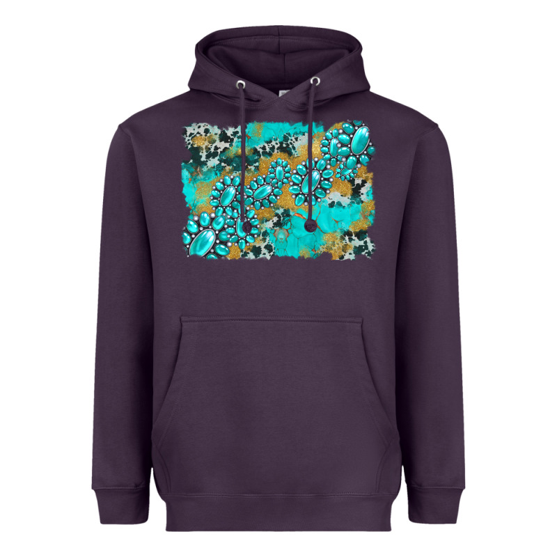 Gemstone Cowhide Glitter Background Heavyweight Hoodie by Artiststas | Teevron