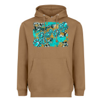 Toasted Coconut gemstone cowhide glitter background Heavyweight Hoodie - Artiststas