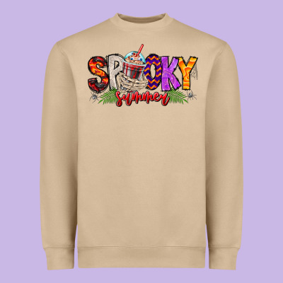 Spooky Summer Vibes Heavyweight Sweatshirt Designed By Cowhidedigitalart