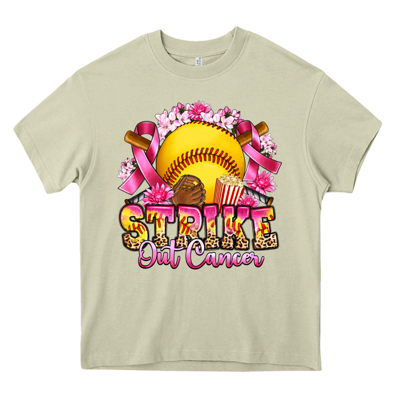 Strike Out Cancer Softball Heavy Core Tee by Artiststas | Teevron