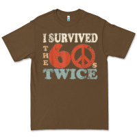 Cacao I Survived The Sixties 60s Twice Premium Tee - FloraArt