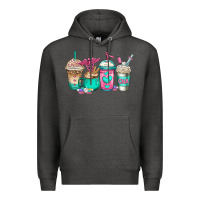 Charcoal Heather cna nurse coffee cups Premium Hoodie - Jasminsmagicworld
