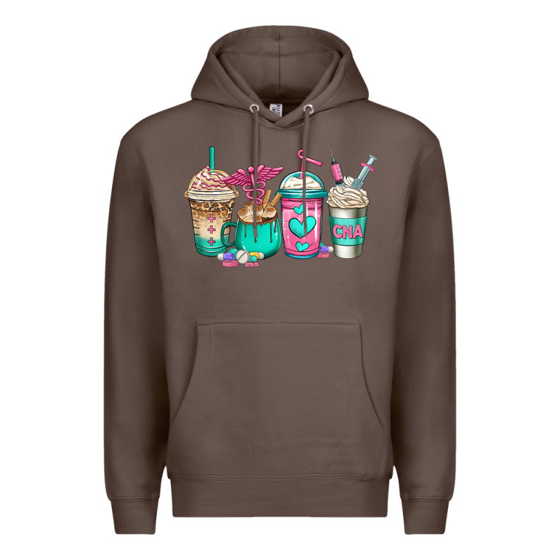 Cna Nurse Coffee Cups Premium Hoodie by Jasminsmagicworld | Teevron