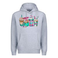 Heather Grey cna nurse coffee cups Premium Hoodie - Jasminsmagicworld