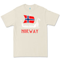 Bone boat norwegian flag norway viking ship norway Premium Tee - FloraArt