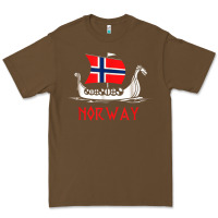 Cacao boat norwegian flag norway viking ship norway Premium Tee - FloraArt